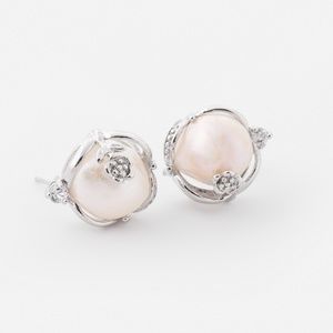 REAL freshwater cultured pearl earrings - New!